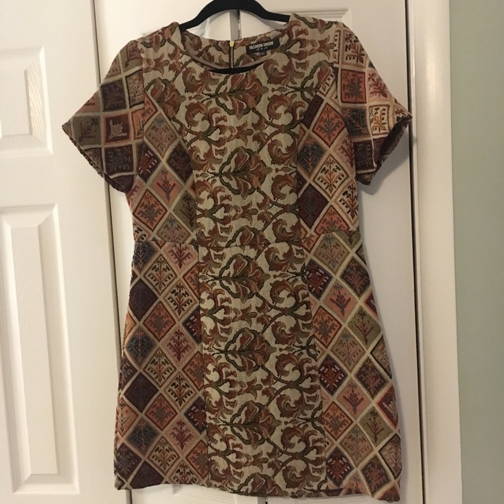 Quilted midlength fall dress